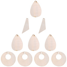 60Pièces Pendentifs Bois DIY Beige Pour Boucles D’oreilles