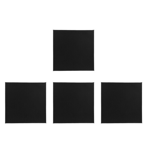4Pièces Toile Coton Noir Pour Peinture Huile
