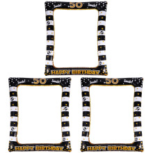 3Pièces Cadre Photo Gonflable PVC Décoration Anniversaire