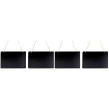 4Stk Mini Holz- Doppelseitig Schwarz Hängen Für Zuhause