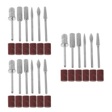3Sets Nagelfräser Set Tungsten Stahl Polierköpfe Maniküre