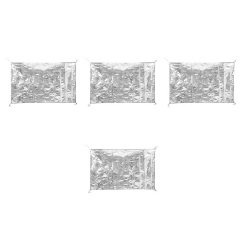 4Pièces Sol Camping Aluminium Argent