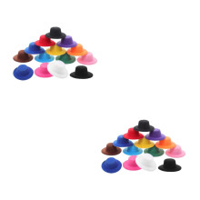 32Pièces Mini Chapeaux Top Hat En Tissu Colorés Décorations DIY Fêtes