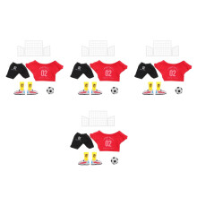 4Ensembles Jeu De Football De Table Rouge En PU Pour Soirée