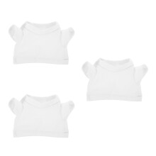 3Pièces Tenues Blanches Ours En Tissu Doux Pour Jouets Peluches