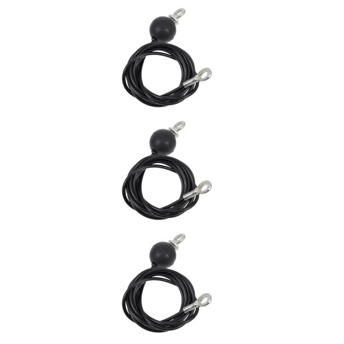 3Pièces Câble Acier Boucles Accessoire Machine Gym Noir Résistant