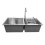 Modern Double Bowl Sink, 82x45x21cm 16