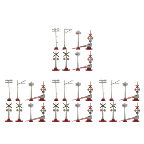 32Pièces Miniature Pour Maquette Train Avec Signaux Variés