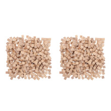 3000Pièces Mini Cubes En Bois Beige Pour Artisanat Éducatif Enfants