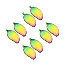 8Pièces Fruit Artificiel Mangue Cristal Multi Usage Décor Sophistiqué