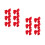 12Pièces Clips Rouge Grosgrain Accessoires 1