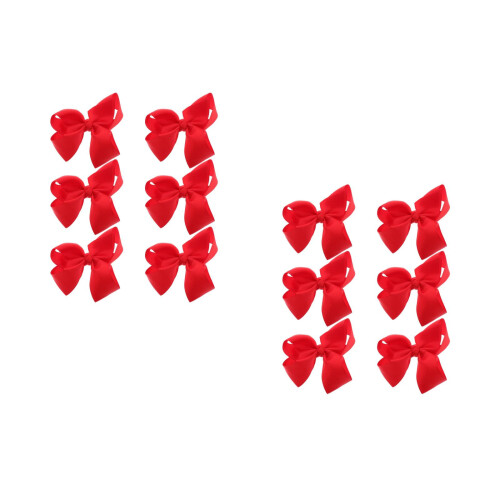 12Pièces Clips Rouge Grosgrain Accessoires