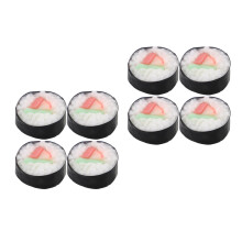 8Pièces Simulation Sushi Boules De Riz PVC Multicolores Pour Décor