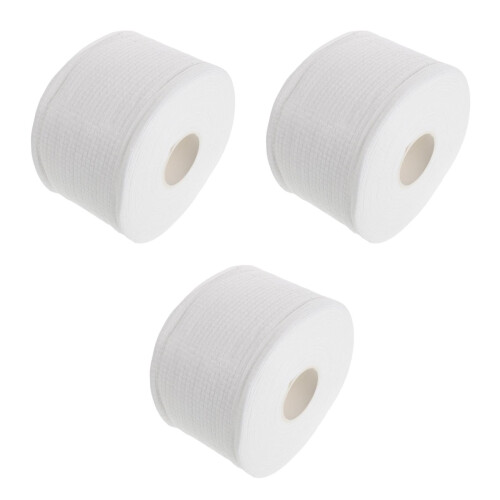 3Rouleaux Lingettes Coton Jetables Éponges Douces