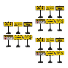 18Pièces Jeu De Construction En ABS Signaux Routiers Colorés Educatifs