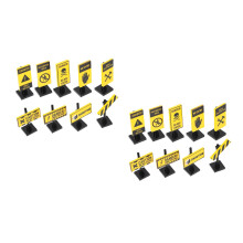 18Pièces Mini Signaux Routiers Educatifs ABS Pour Jeux Et Construction