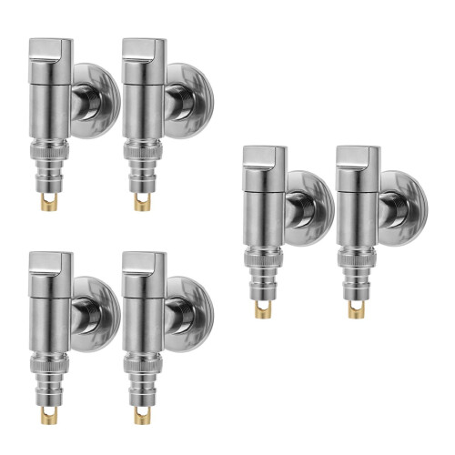 6Pièces Valve D'arrêt Inox Pour Machine À Argent, Facile