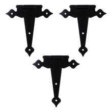 3Pièces Charnières T Noir Résistantes Pour Portes Portails