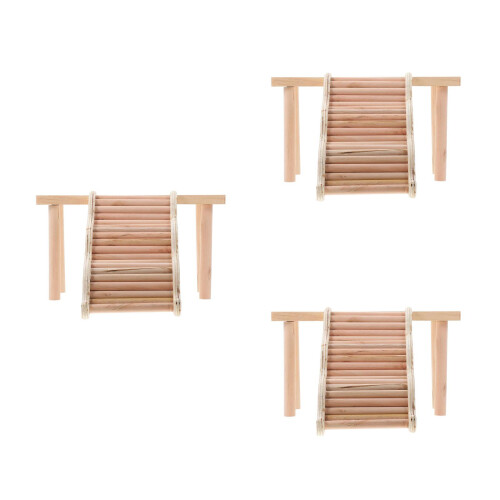 3Pièces En Bois Pour Hamster Rampe Multiusage Animaux