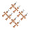8Pièces Pendentifs Croix En Bois Clair Design Conique Élégant 1