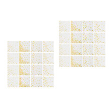 2Pièces Serviettes Papier Blanches Or Foil Élégantes Pour