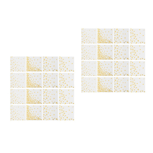 2Pièces Serviettes Papier Blanches Or Foil Élégantes Pour