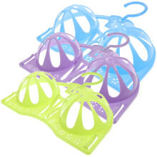 3Pièces Cintres PP Antidéformation Colorés Rack Séchage Lingerie