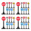 4Ensembles Jeu Panneaux ABS Miniatures Jouets Colorés 1