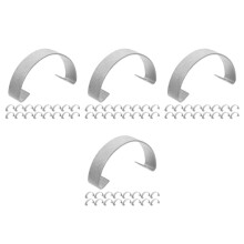 120Pièces Clips En Acier Inoxydable Pour Cage, Antidérapants, Argent