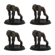 4Pièces Figurines Homme Préhistorique Plastique Éducatives