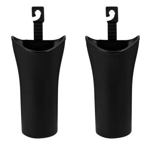 2Pièces Support En Plastique Noir Rangement Durable