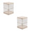 2Pièces Boîte Rotative Beige Multi-Couches Pour Cosmétiques 1