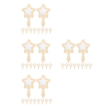 48Pièces Bois En Bois Pour Enfants DIY Beige