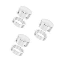 6Pièces Caches Aluminium Argenté Pour Barres Machines Fitness