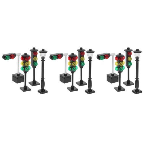 12Pièces Miniatures Pour Jeu Apprentissage Noir ABS