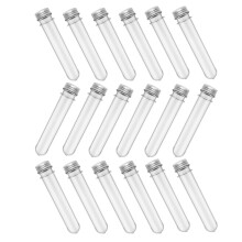 18Pièces Flacons Tube En Plastique Argenté Contenant Cylindriques