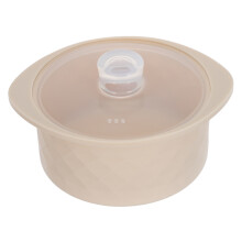 Easy-Clean Yellow Silicone Microwave Steamer with Lid for Meals