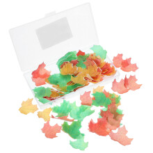 110St Eetbare Rijstpapier Cake Toppers Herfstbladeren Mix Kleuren Set