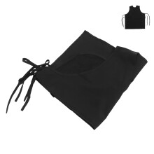 6St Zwarte V- Schort Met Mesh Rug Voor En Salon