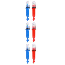 6St Vislok Licht LED Lamp Voor Nachtvissen Rood Onderwater