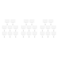 24Sets Compacte Wit PVC Prijskaart Houder Voor En Supermarktrek
