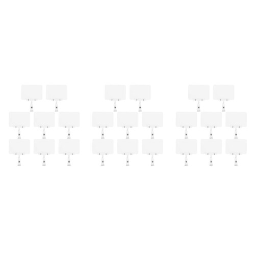24Sets Compacte Wit PVC Prijskaart Houder Voor En Supermarktrek