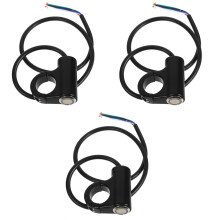 3St Zwarte Motor Handvat Schakelaar 7/8 Inch Plastic Aluminium