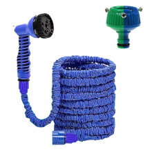 (blauw, 7,6 m) 7 watersproeifuncties, uitschuifbare magische slang, hogedruk autowasstraat, waterpistool
