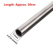 (OD 9,52 mm) Longitud 50 cm Tubería de acero inoxidable de alta presión OD 3/8" (9,52 mm) 6 mm 9 mm