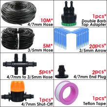 (SPL11-283B-10M) Kit de riego por goteo automático para jardín con emisor en codo verde, compatible