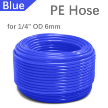 (Manguera de PE - Azul, 1/4'', 40 m) Tubo de manguera de PE para riego de jardín, conector rápido de