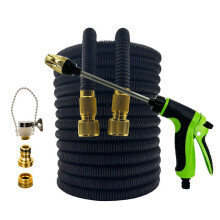 (Manguera negra, 1/2'', 25 pies) Mangueras de riego extensibles para jardín, mangueras de riego flexibles