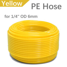 (Manguera de PE - Amarilla, 1/4'', 40 m) Tubo de manguera de PE para riego de jardín, conector rápido