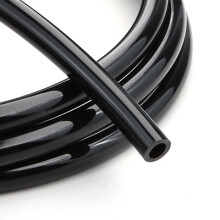 (Negro, DI 3 mm x DE 5 mm) Tubo de aceite de TPU flexible resistente al aceite para manguera de gasolina